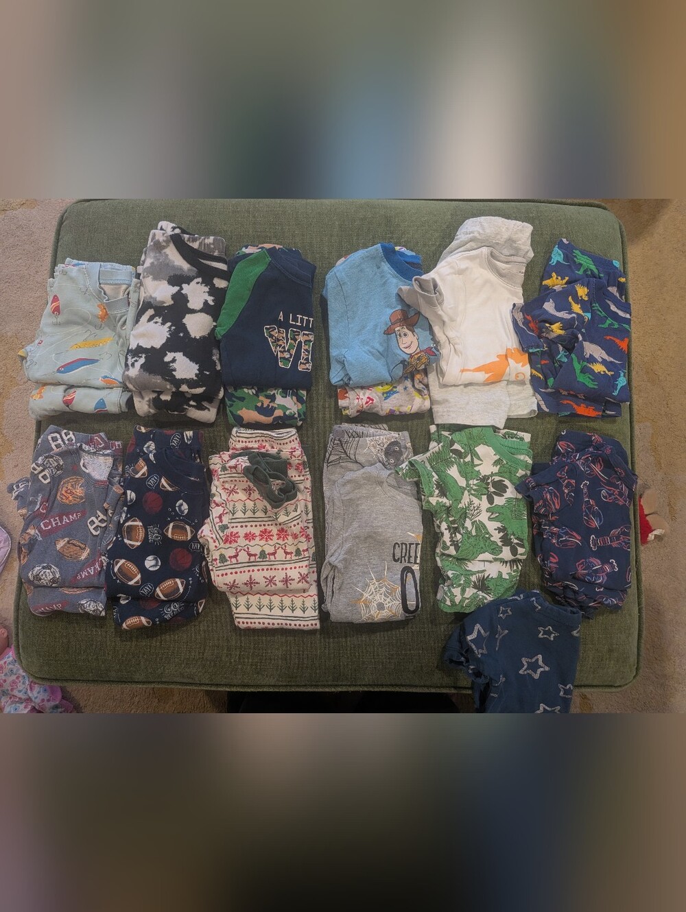 Boys 3T PJs Sleepwear Bundle 12 Sets 4 Short Sleeve & Shorts + 8 Long Sleeves